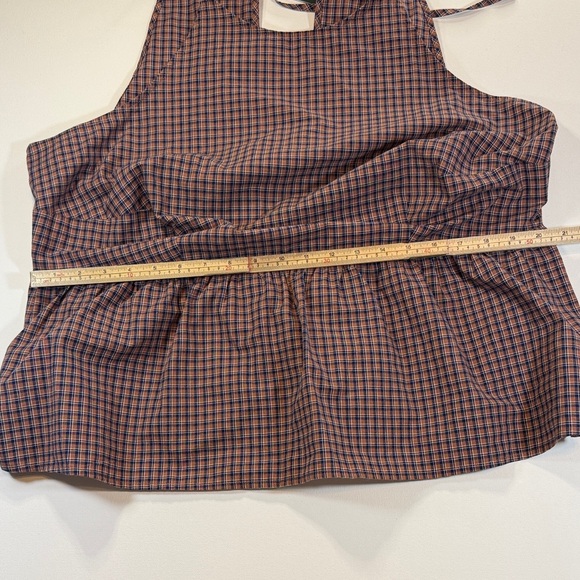 Wild Fable Checkered Halter Top Open Back in Black and Brown - Picture 5 of 5